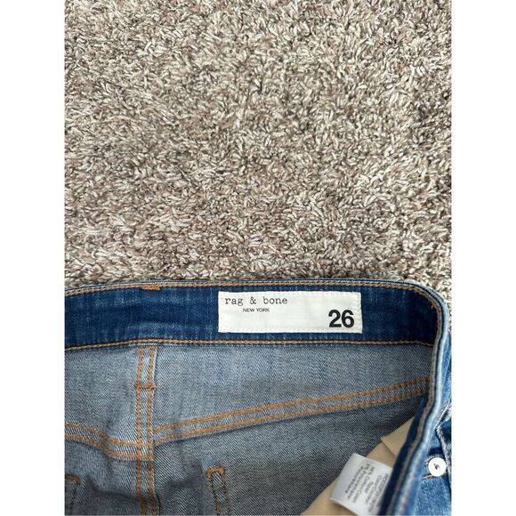 Rag & Bone Bella Slit Hem Wide Leg Flare Denim Jeans Topaz High Rise Boho Sz 26 - Picture 4 of 11